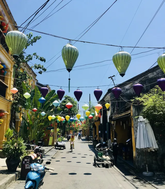 A lantern-lit street in Hội An