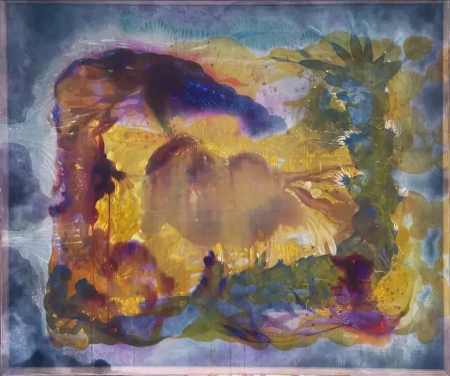 Biosphere 5, a silk painting by Nguyễn Văn Trinh for Lumiere Arts